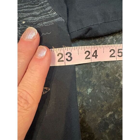 Guy Harvey Men's XL Navy Graphic Print Short Sleeve Button-Up Shirt - Picture 9 of 9